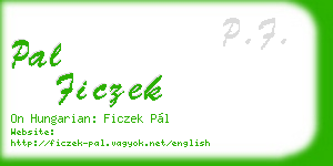 pal ficzek business card